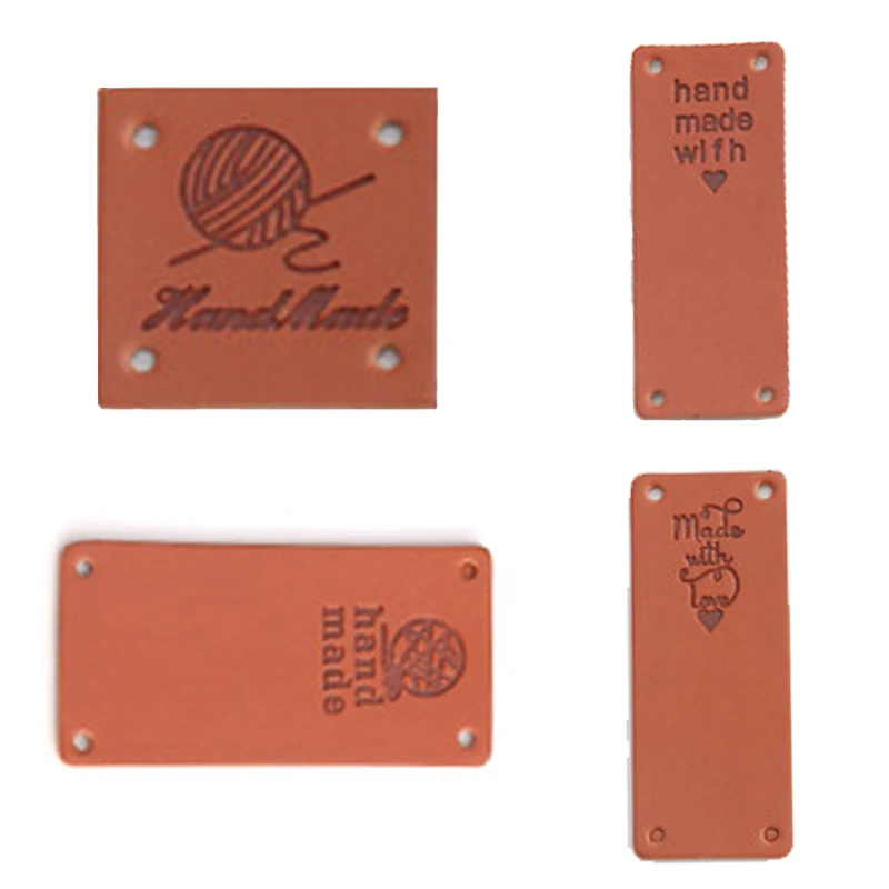 Кожаные этикетки ручной работы с любовью 20 шт. для одежды шитья шляп вязаные