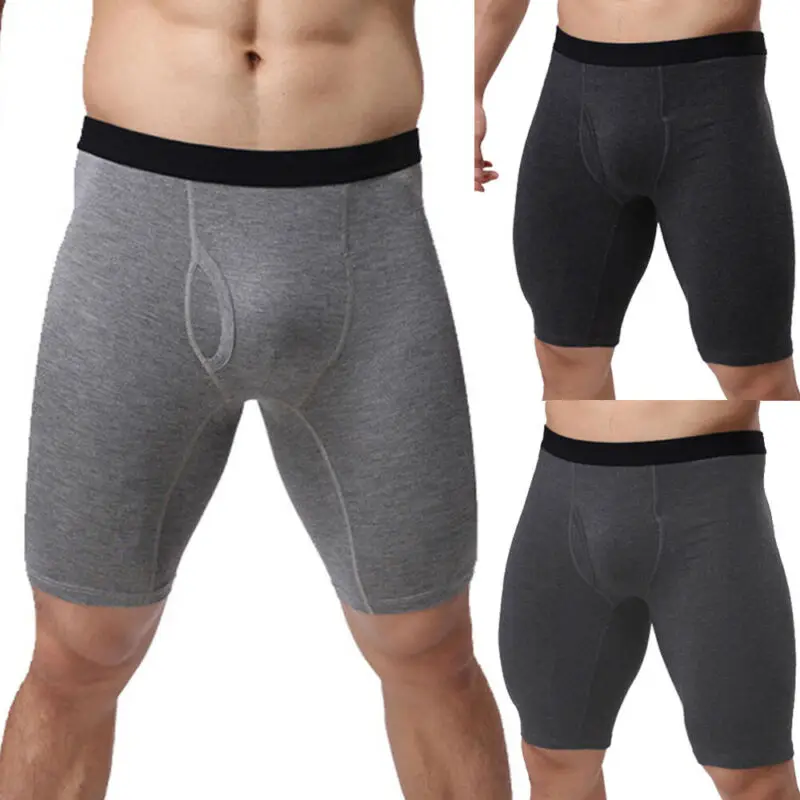 Шорты мужские повседневные Длинные боксеры нижнее белье со средней талией