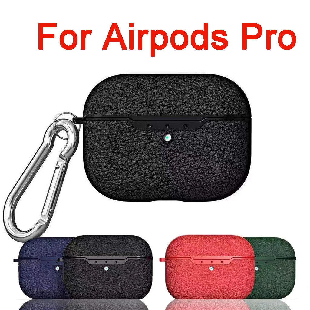 Кожаный защитный чехол для наушников Airpods Pro сумка хранения кожаный Матовая