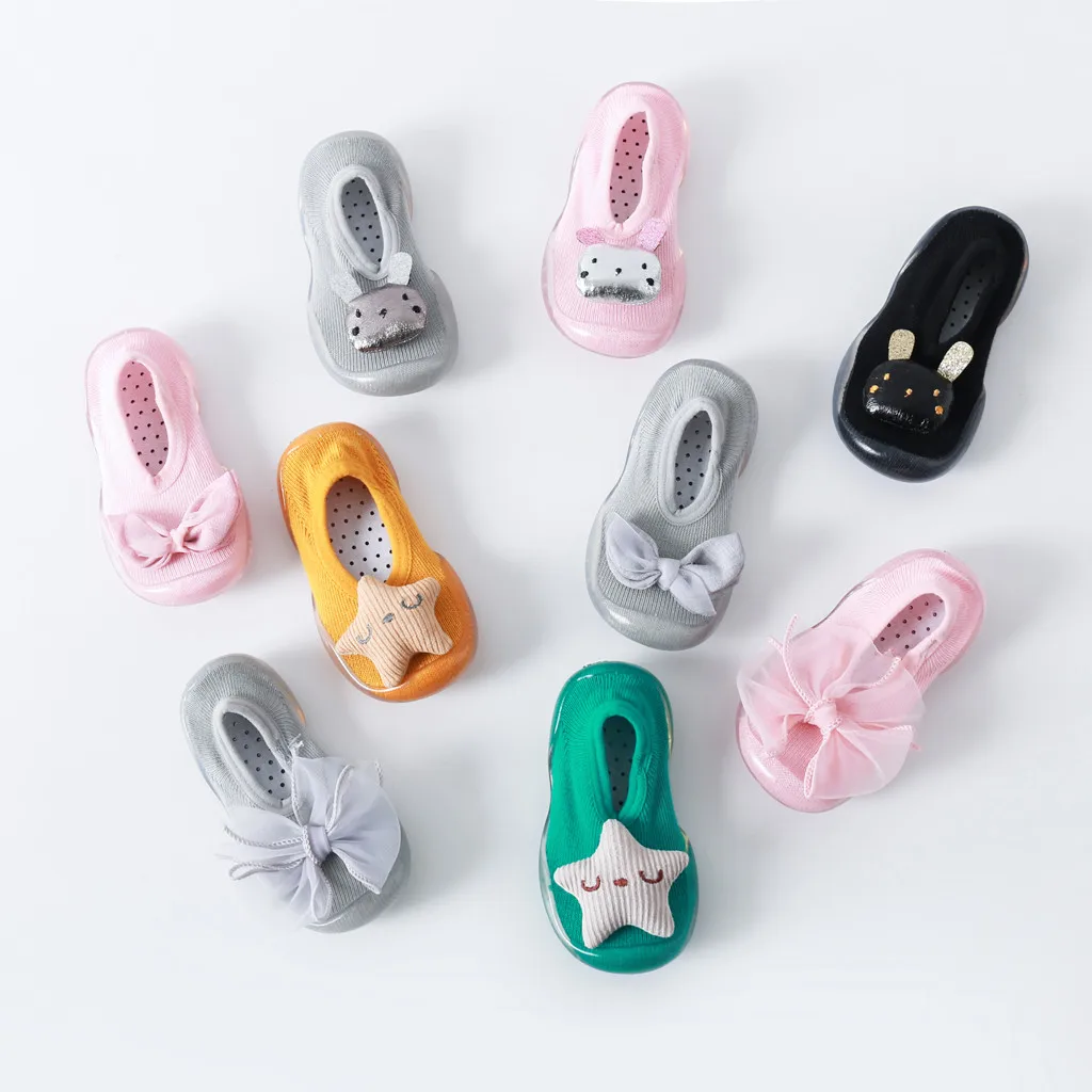 Детские носки для маленьких девочек детская резиновая обувь с мягкой подошвой в
