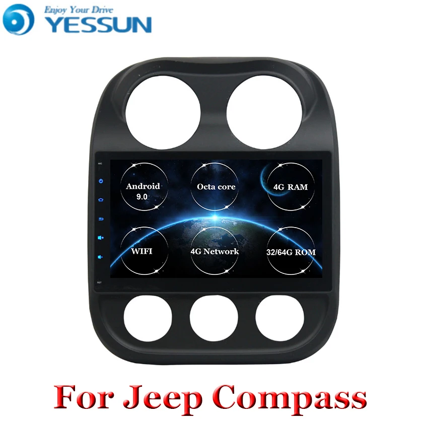 Автомобильный DVD-плеер Android 9 GPS-навигация мультимедиа для Jeep Compass патриот радио