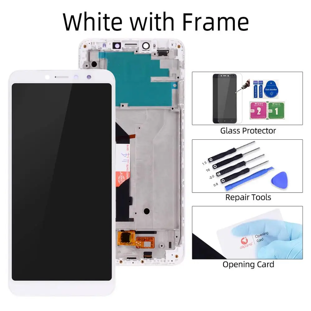 with Frame White Дисплей для Xiaomi Redmi S2 LCD в сборе с тачскрином на рамке 5.99'' черный белый - Цвет: with Frame White