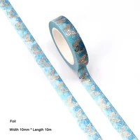 10pcslot 10mm10m foil blue butterfly washi tape masking tapes decorative stickers diy stationery school supplies