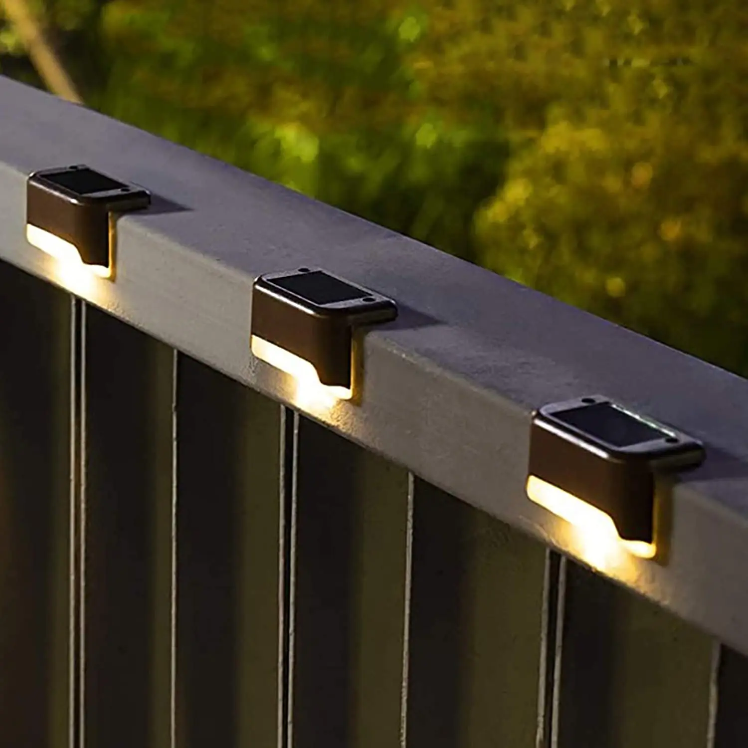 

1/4/8/16pcs LED Solar Lamp Path Stair Outdoor Waterproof Wall Light Garden Landscape Step Deck Lights Balcony Fence Solar Lights