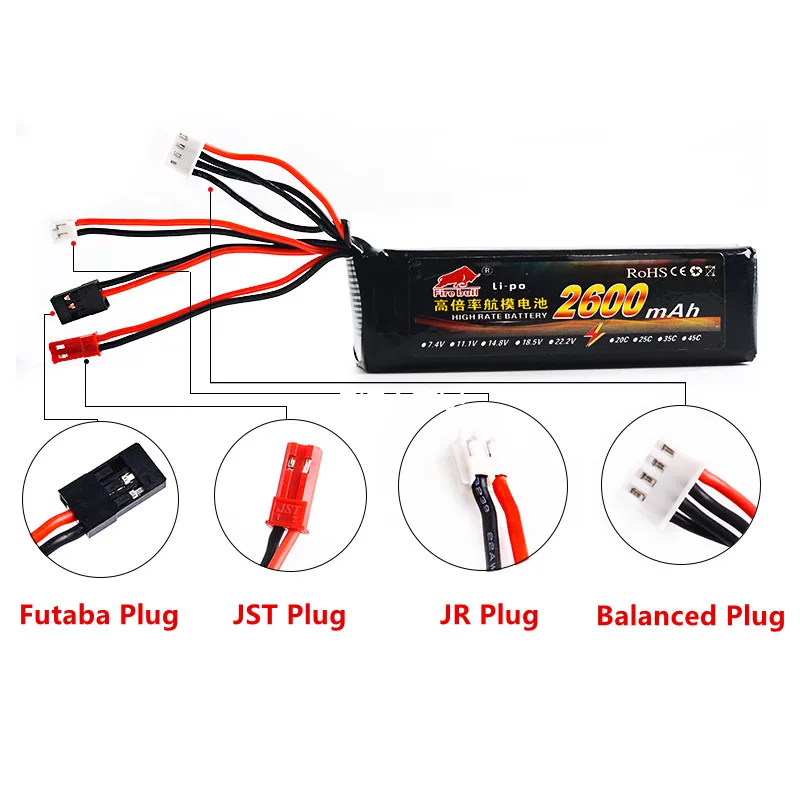 111 v 3s 2600 mah передатчик lipo батарея для fut