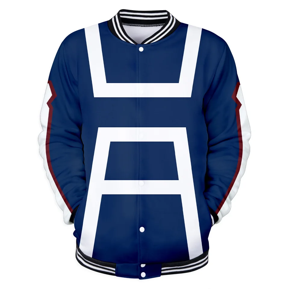 

Coat New 3D My Hero Academia Midori Izuku 3D Print Sweatshirt Long Sleeve Role play Baseball unform Men's sweatshirts Outwear