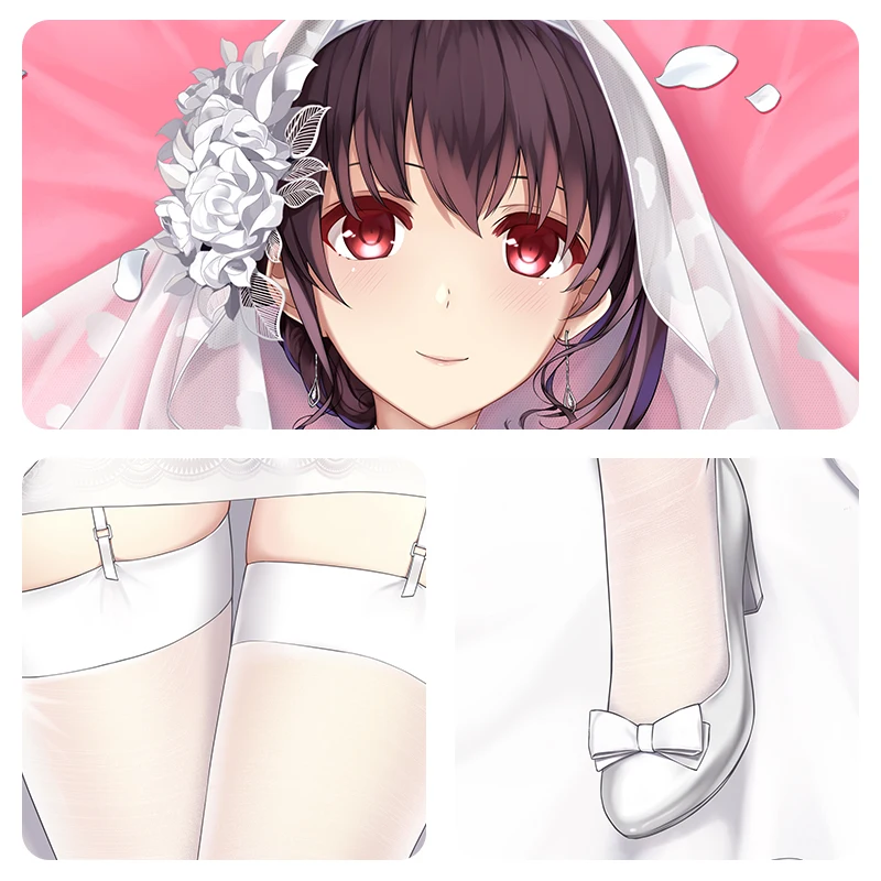 Saekano: Как поднять скучную девушку Kasumigaoka Utaha Dakimakura обнимающая Подушка Чехол