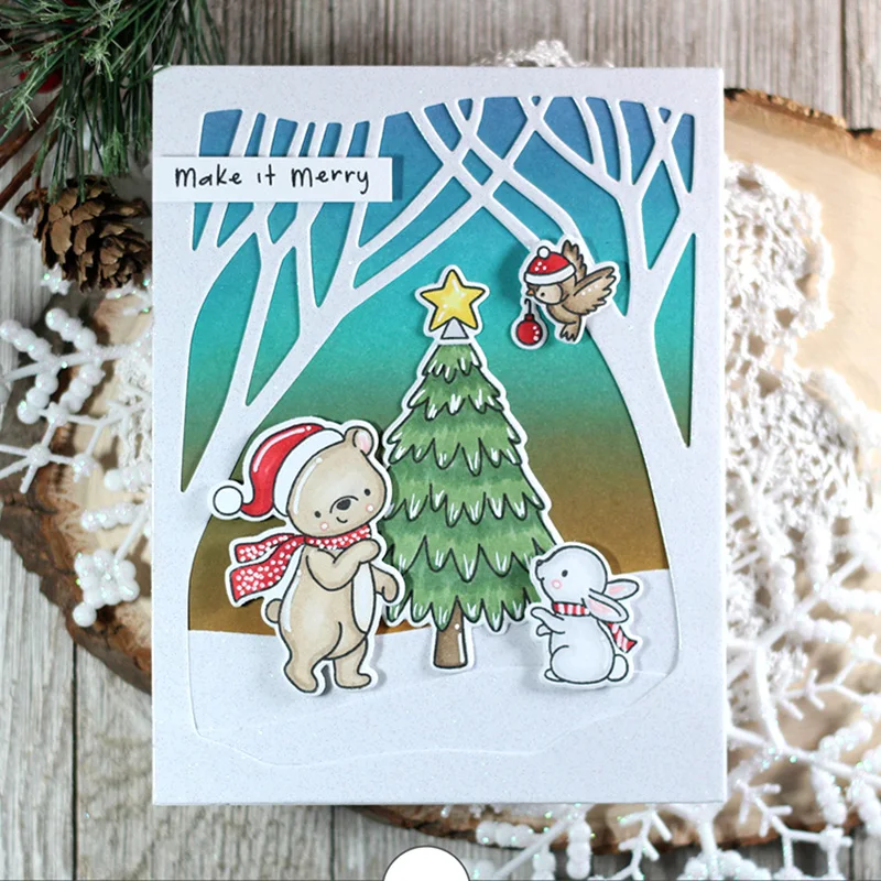 Winter Woods Overlay Frame Metal Cutting Dies for DIY Scrapbooking Photo Album Decorative Embossing Paper Card Crafts Die 2019 | Дом и сад