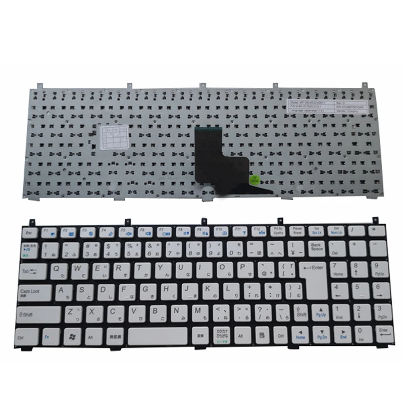 Клавиатура для ноутбука RU/JA Clevo W76 W760 W762 W765 W765S W860 W870 W880 W761 P150 P150HM P170HM P151EM W150HRM W170ER