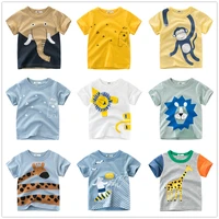 kids boys clothes 1 to 9 years 100 cotton animals cartoon short sleeve t shirts children girls tees baby summer tops clothing