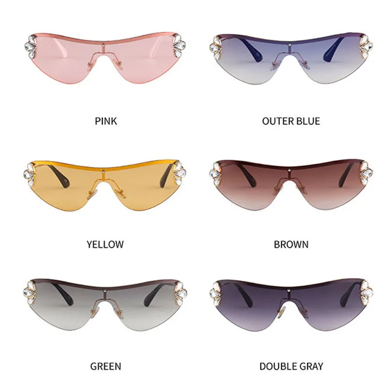 

OIMG New Luxury Diamond Sunglasses Trend Ladies Brand Designer High Quality Sunglasses Personalized Diamond Decorative Glasses