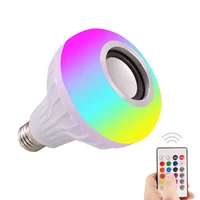 220v 12w led wireless bluetooth compatible speaker remote controller dimmable audio rgb e27 colorful bulb light music player