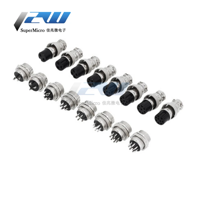 Мужской и Женский авиационный соединитель GX16 металлический разъем для панели 16