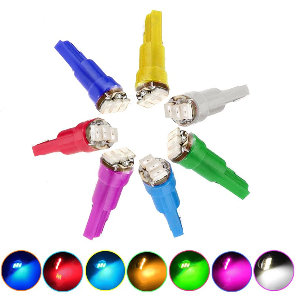 

10 шт. T5 1206 3 SMD Автомобильный прибор кластер приборная панель 3 светодиодные лампы лампа Автомобильные Боковые Сигналы поворота светильник