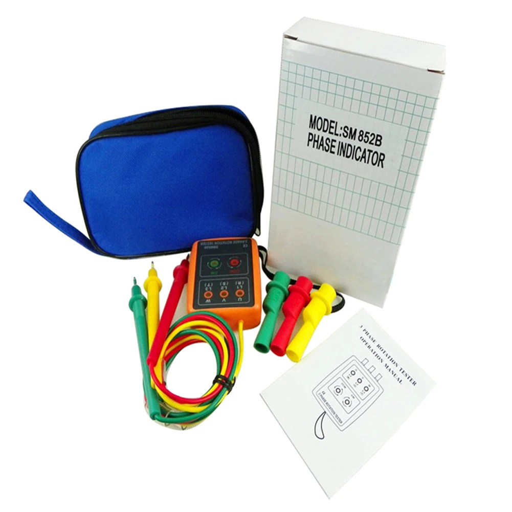 Тестер последовательности фаз индикатор 3 фазы вращения тестер цифровой