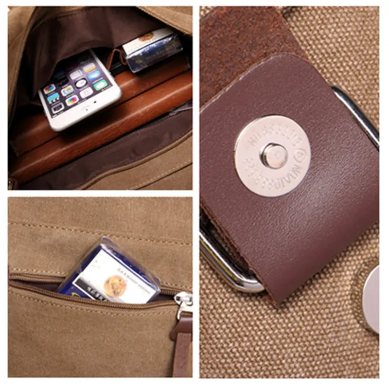 Сумка-мессенджер SCIONE Мужская холщовая винтажная Повседневная дорожная сумочка