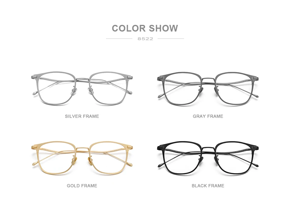 

Progresive Multi-focal Reader Glasses Frame Pure Titanium Retro Unisex Optical Eyewear See Near Far Reading Eyeglasses Women Men