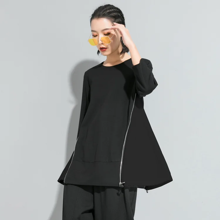 

2020 New Summer Women Patchwork Casual Loose Three Quarter Sleeve Irregular T-shirt Top Fashion Tees Oversize Streetwear WT33
