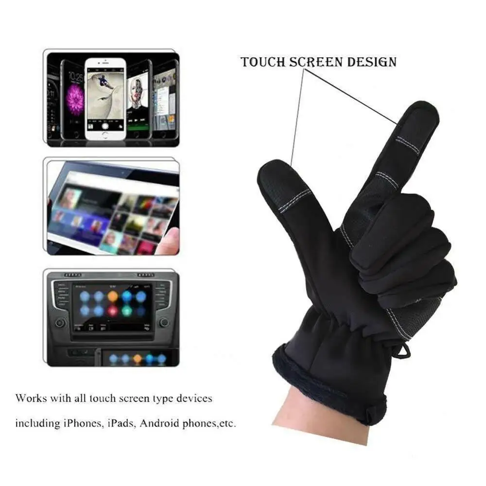 2019 унисекс Зимние теплозащитные лыжные перчатки мужские и женские флисовые с