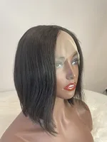 Mocha Human Hair Wigs With Baby Hair T Part BoBo Lace Wig Pre Plucked Straight Lace Front Wig