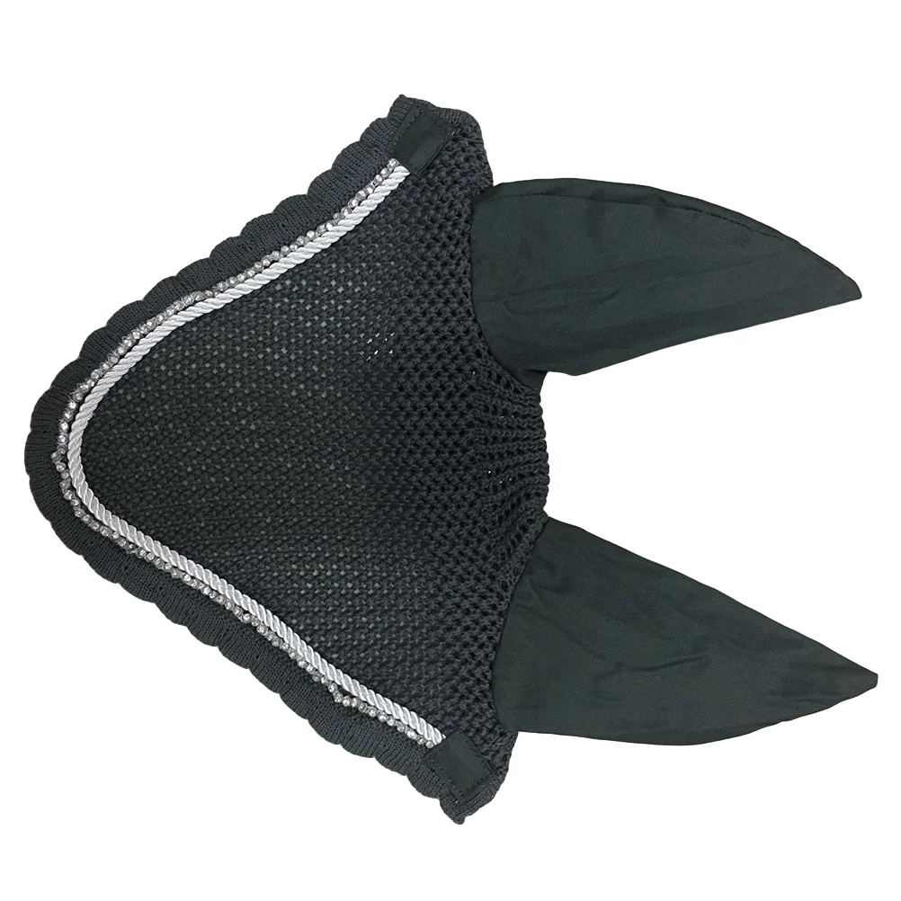 

Drill Horse Mask Creative Pet Headwear Extra Comfort Fly Mask with Ears for Horse