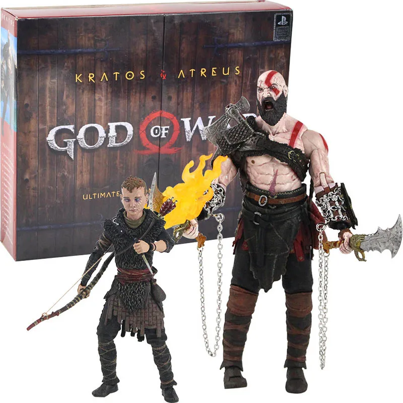Фигурка экшн NECA God of War Kratos Atreus Ultimate 2 шт. Коллекционная модель игрушка подарок для