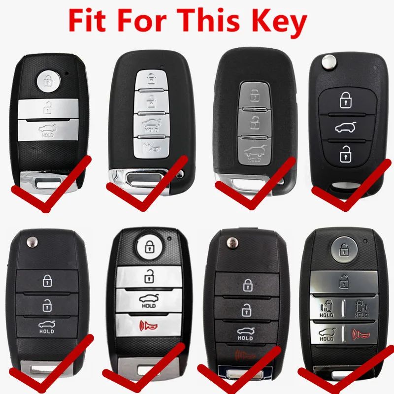 Чехол для ключей FLYBETTER из натуральной кожи для Kia KX3/RIO/Ceed/Cerato/Optima/K5/Sportage/Sorento/K2/Soul/K3/Sedona/Grand/Carnival