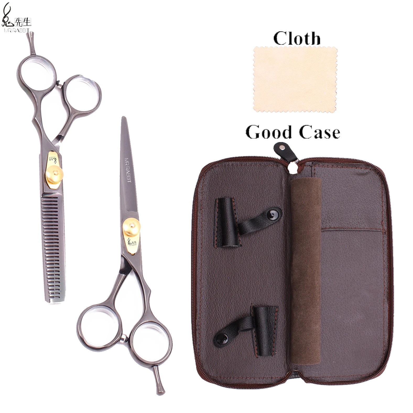 Профессиональные ножницы для волос 5 дюйма из японской стали стрижки кроликов