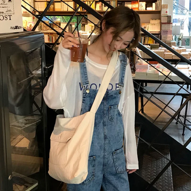 

Women Jumpsuits Adjusted Strap Autumn Solid Simple Denim Ankle-length Trousers Young Fashion Student All-match Streetwear Mujer