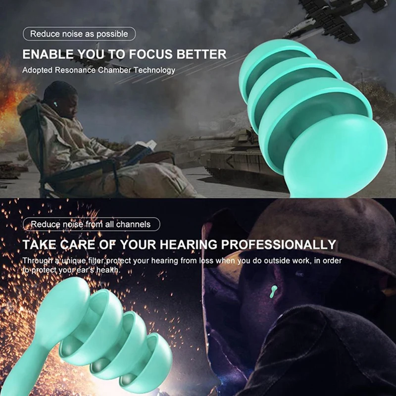 

8 Pcs Soft Earplugs, Anti-Noise Earplugs, Used for Travel Concert Noise Reduction Ear Protectors Blue & Orange