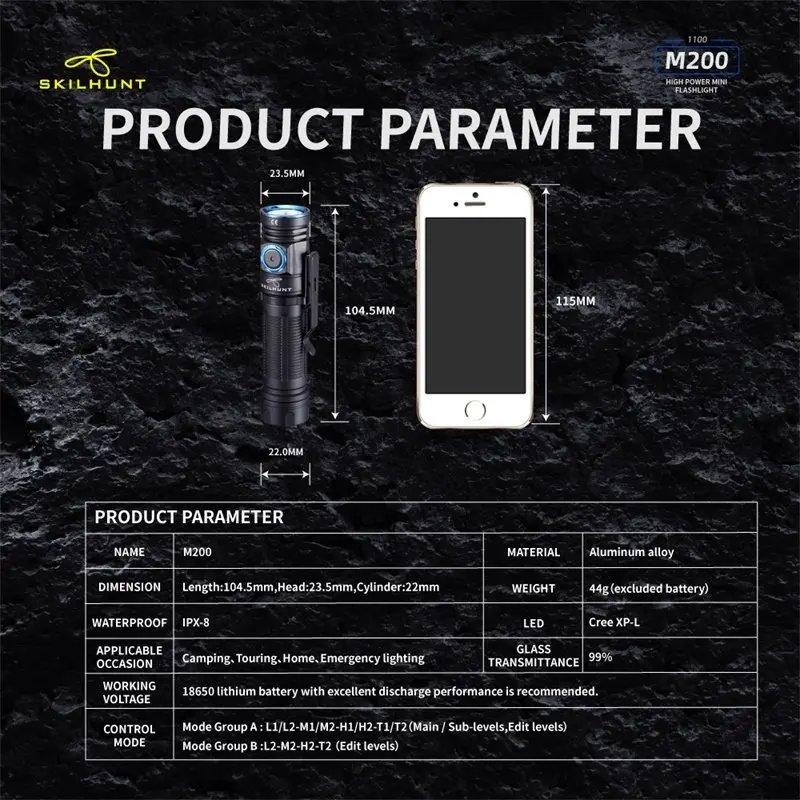 Мини фонарик для повседневного использования светильник онарь высокой мощности