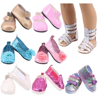 doll shoes 7 cm sequin cute sandals shoes boots for 18 inch american43 cm baby new born doll accessories girls toy 13 blyth