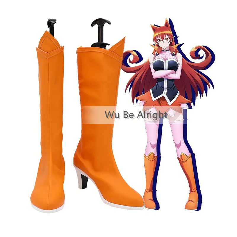 

Welcome to Demon-School, Iruma-kun Azazel Amelie Japanese Anime Cosplay Shoes Boots Zipper High Heel Custom Made Halloween Party
