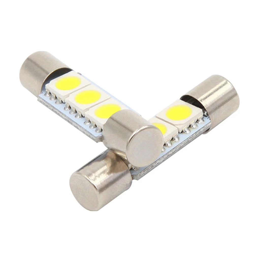 T6.3 гирлянда 28 мм 31 5050 3 SMD Автомобильный светодиодный макияж лампа потолочный