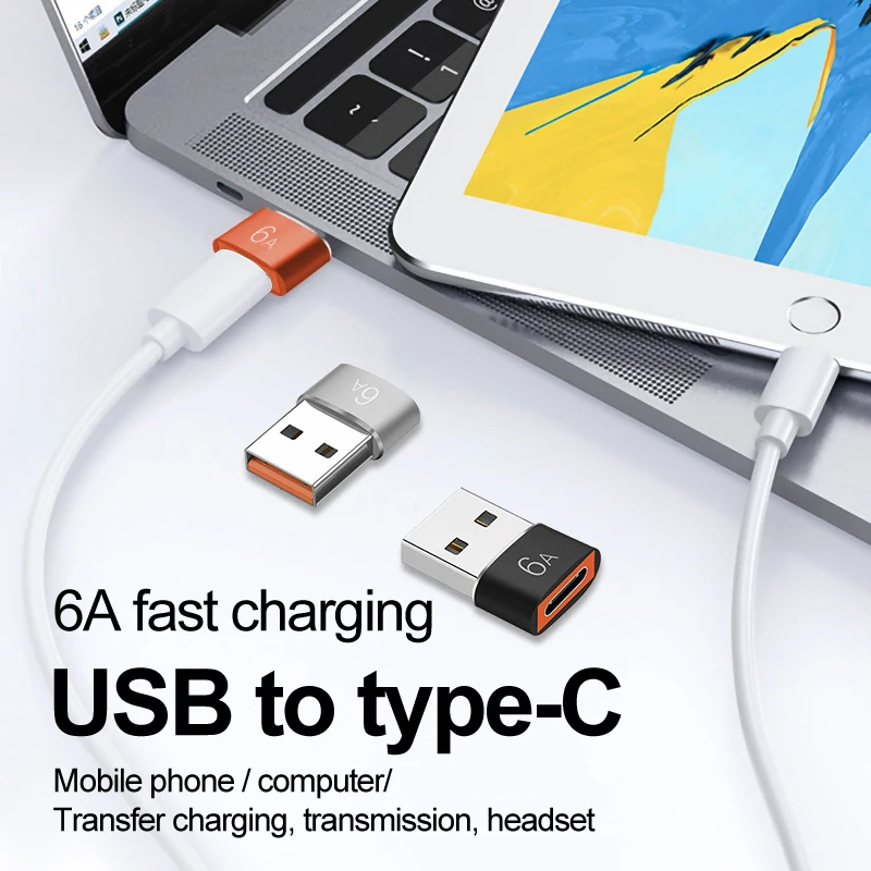 Преобразование USB интерфейса в женский интерфейс Type-C 6A Быстрая зарядка передача