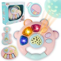 child rattle toys baby hand drum story machine light projection toy music rattle early childhood education toys funny gifts
