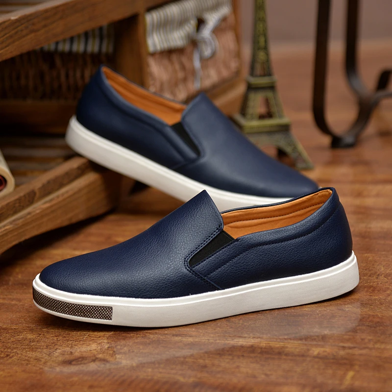 Модная повседневная обувь мужские классические лоферы на плоской подошве