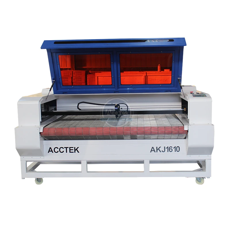 

Автоматическая система подачи AccTek 1610, RECI CO2 90 Вт, машина для лазерной резки ткани