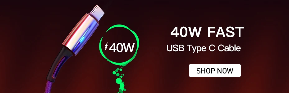 Baseus 40 Вт Кабель usb type C для huawei P30 mate 20 30 Pro 5A Быстрая зарядка Quick Charge 3,0 type USB-C кабель для передачи данных