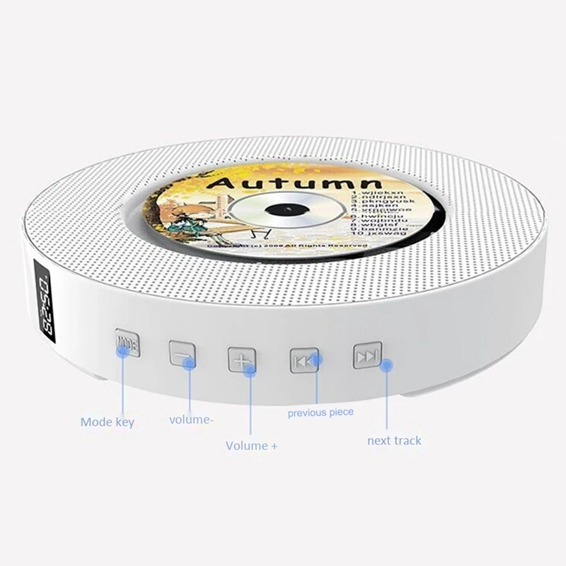 Портативный настенный CD-проигрыватель с Bluetooth домашняя лампа дистанционным
