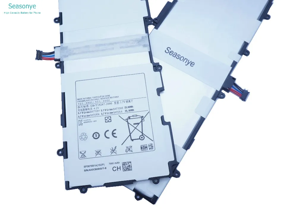 Seasonye 3 шт./лот 7000 мАч 10 1 Вт ч SP3676B1A(1S2P) Сменный аккумулятор для Samsung Galaxy Tablet Tab 2 Note 8. 0