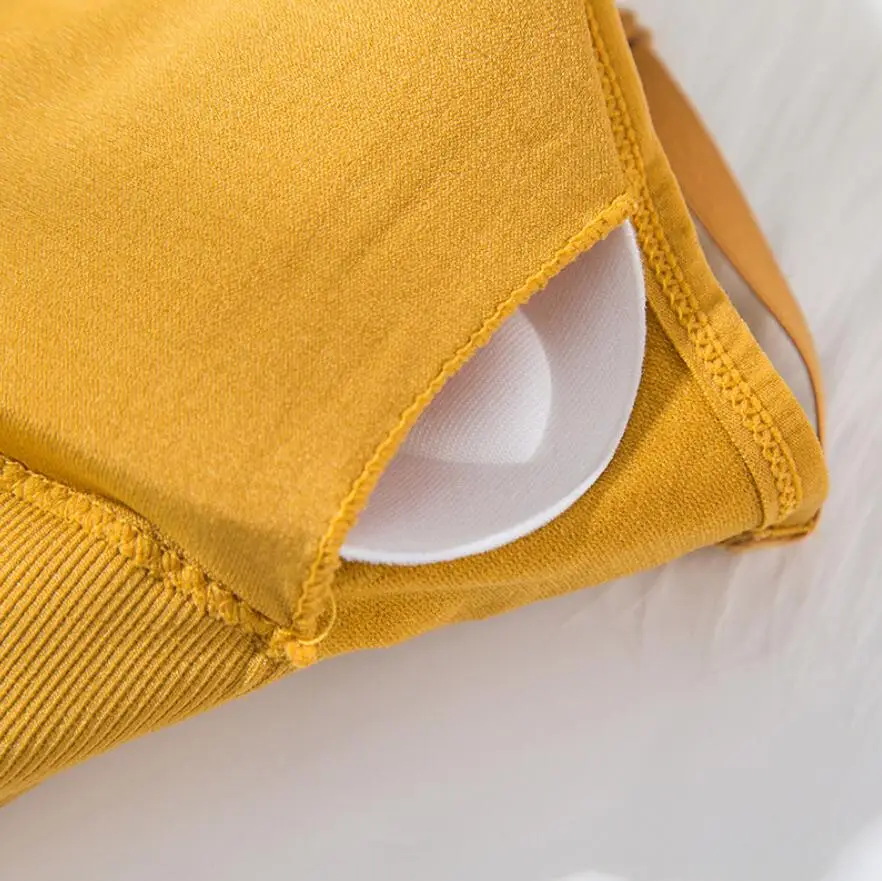 

Tank Top Brassiere Comfortable Seamless Women Bra Wirefree Underwear Pad Unlined Lingerie Sexy Backless Bralette