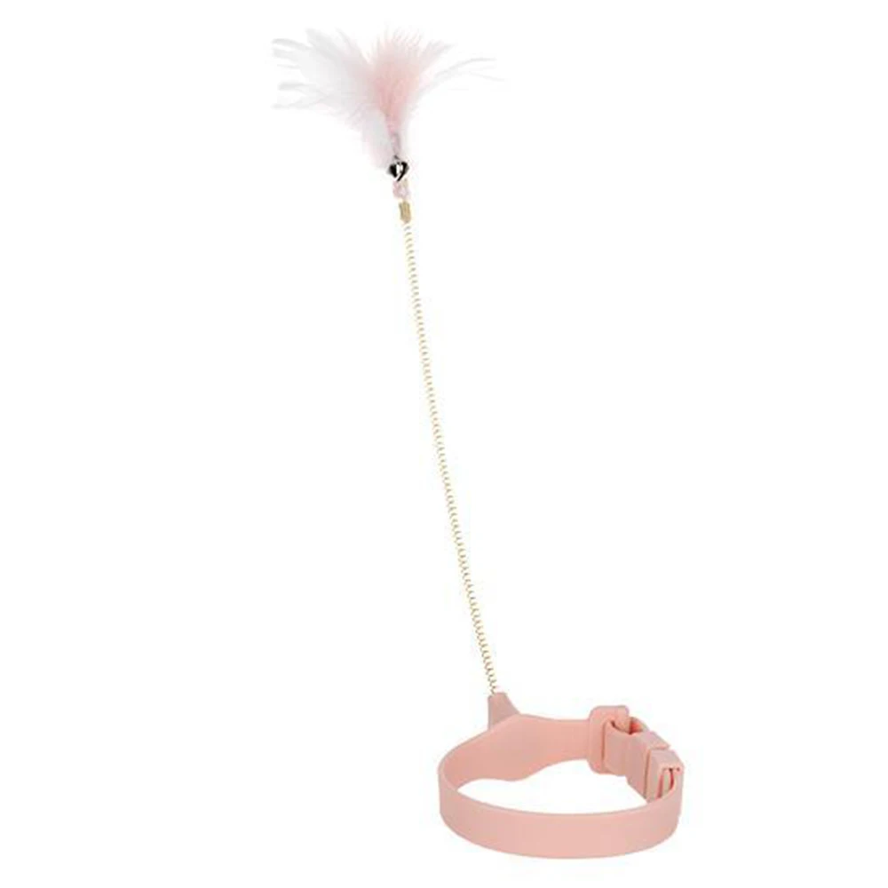 

Funny Cat Toy Collar Feather Teaser Stick Bells Interesting Automatic Cat Toy Foot Interactive Cats Teaser Feather Kitten Toys