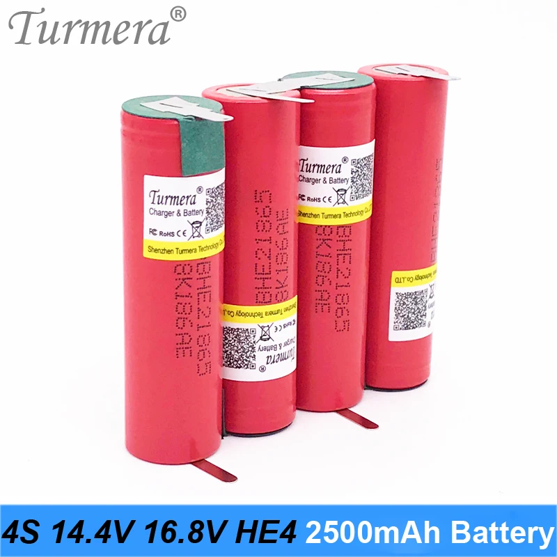 

4S 16,8 V 14,4 V литиевый аккумулятор 18650 HE2 2500mah 20A 35A ток разряда для отвертки и Shurik (настроить)