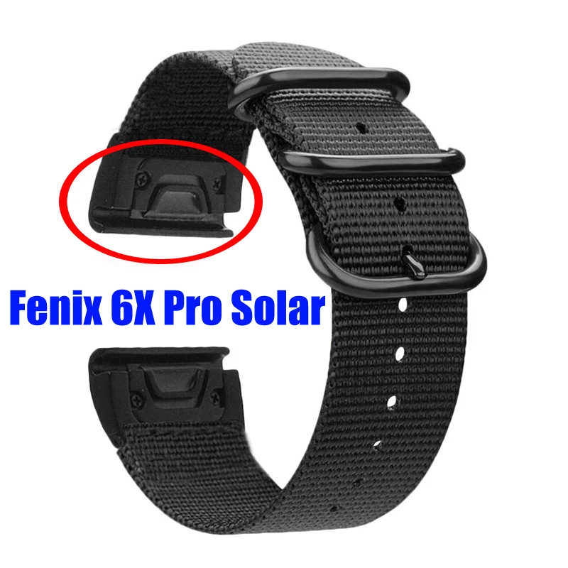 Ремешок для наручных часов Garmin fenix 6X pro solar 3 5X plus D2 Чарли спуск Mk1 эндуро легко устанавливаемый нейлоновый