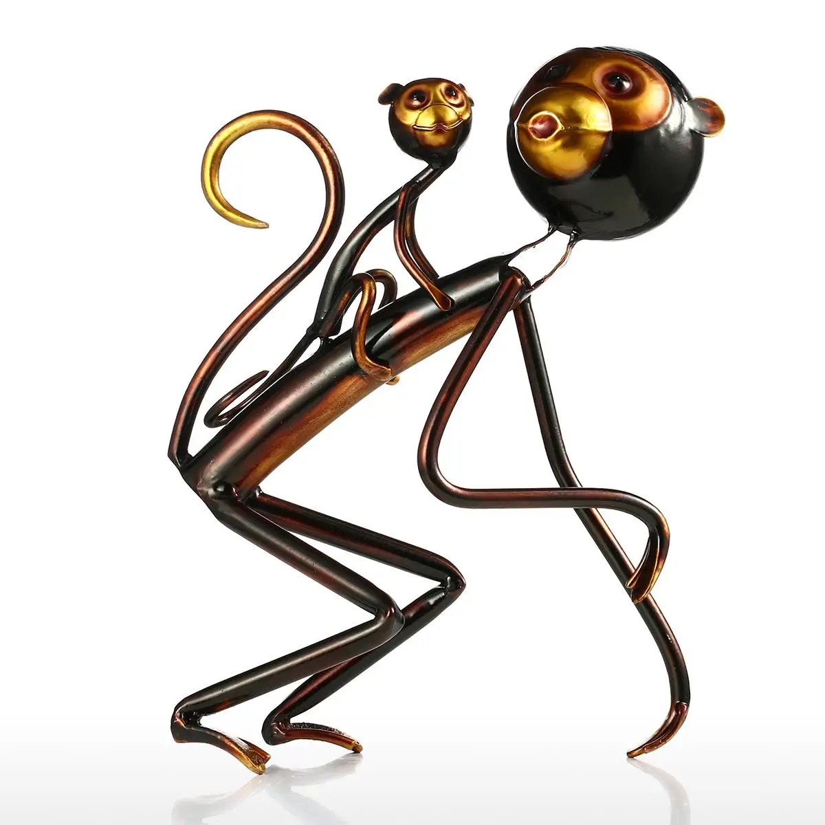 Металлический Скульптура Утюг с принтом обезьяна для переноски скульптура