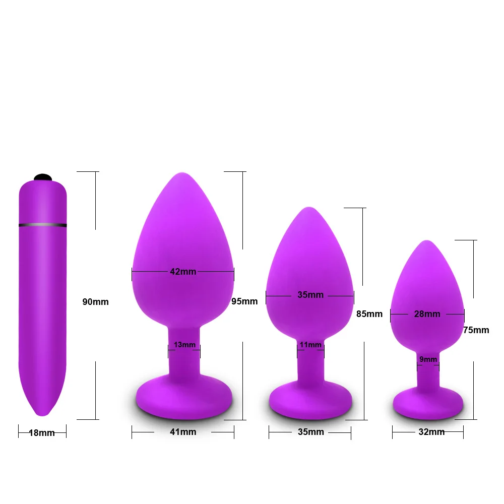 Anal Butt Plug Soft Silicone Prostate Massager Adult Gay Products Mini Erotic Bullet Vibrator Sex Toys for Women Men | Красота и