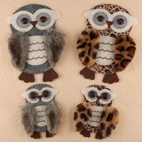 handmade owl patches for clothing women girl diy sewing sticker badges embroidery applique stripes iron on patches high quality