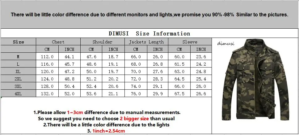 

DIMUSI Autumn Mens Bomber Jackets Casual Man Camouflage Army Military Coats Mens Slim Outwear Windbreaker Jackets Clothing