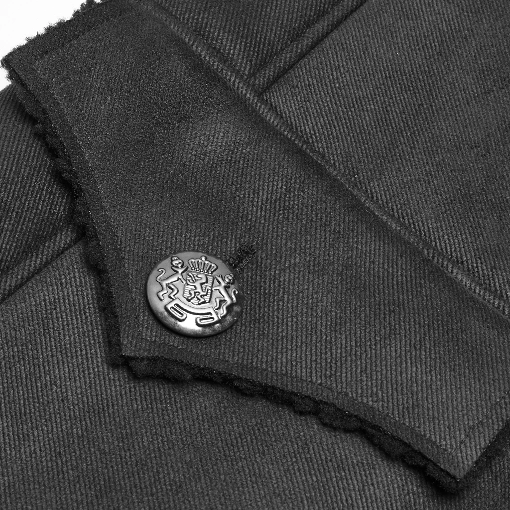 Панк рейв мужские стимпанк рок военные красивые теплые бархатные Длинные куртки зимние вечерние Клубные повседневное длинное пальто для выступлений на сцене костюм